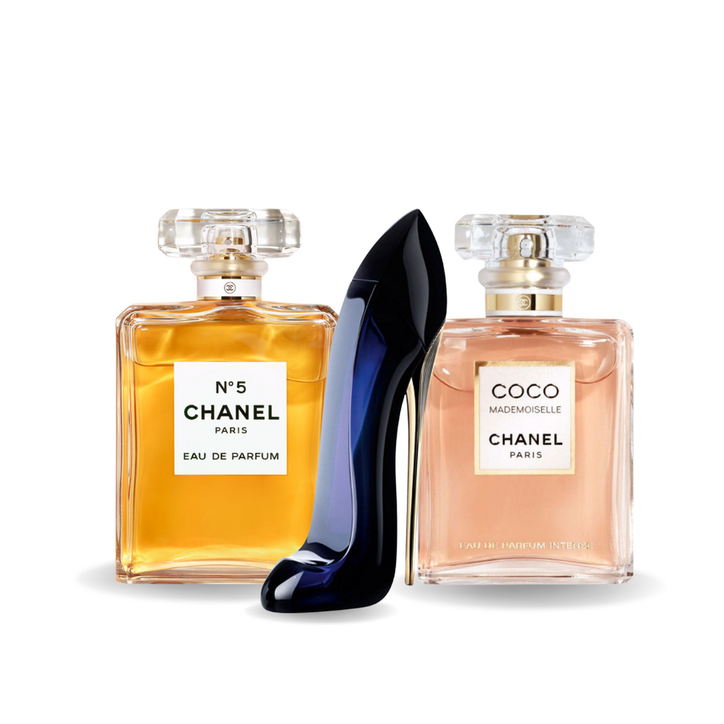 Coffret de 3 parfums: GOOD GIRL, COCO MADEMOISELLE, Chanel Nº5 100ml